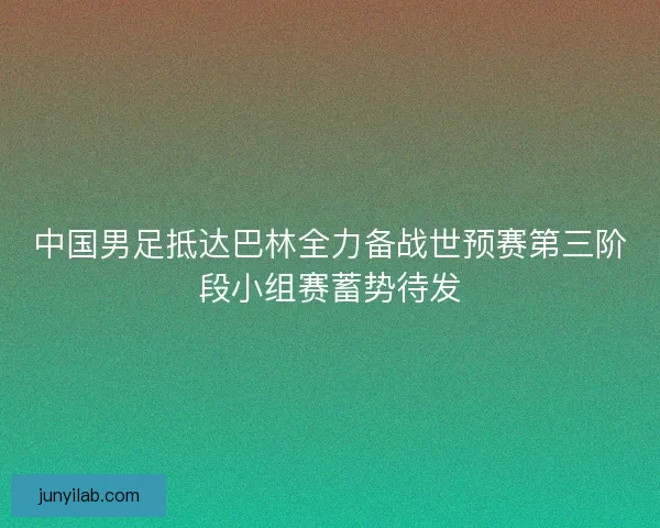 中国男足抵达巴林全力备战世预赛第三阶段小组赛蓄势待发