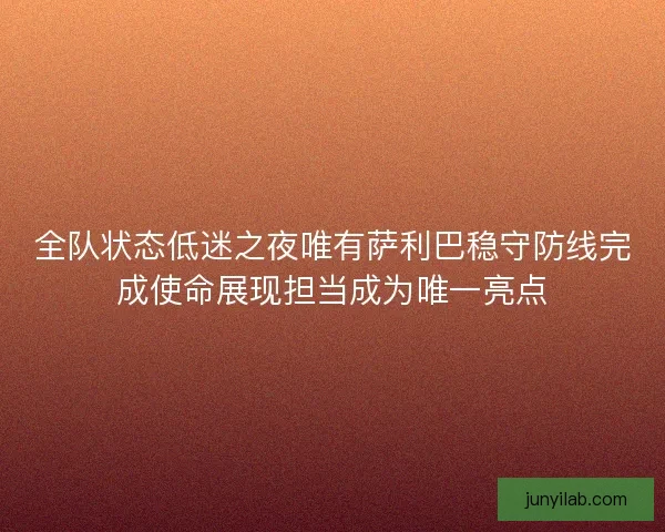 全队状态低迷之夜唯有萨利巴稳守防线完成使命展现担当成为唯一亮点